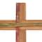 Brown Wood Industrial Cross Wall Decor, 20" x 12" x 2"